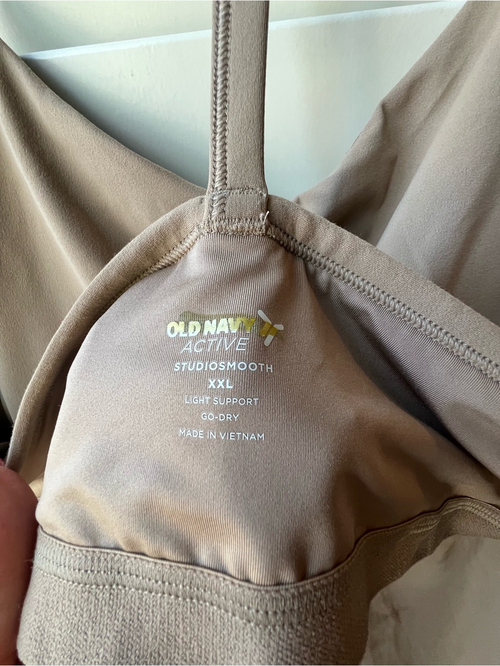 Old Navy Active XXL NEW LIGHT SUPPORT Taupe Racerback Cami Tank - Picture 8 of 9